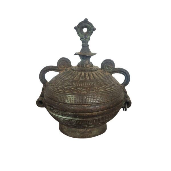 Early 20th Century Handcrafted Brass Lime Box – 4 Inches