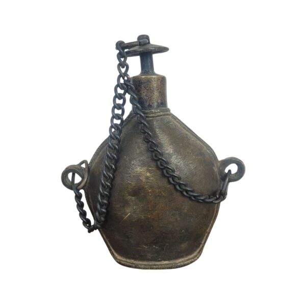 Antique Brass Gunpowder Flask (Baarood Dani) – 6x4 Inches