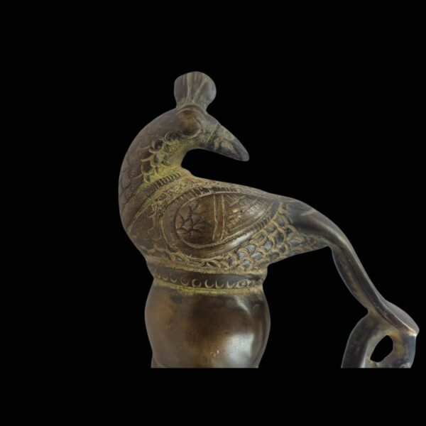 Antique Solid Brass Sword Hilt from Deccan Region – 8" - Image 2