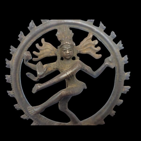Small Antique Copper Nataraja – 4-Inch - Image 2