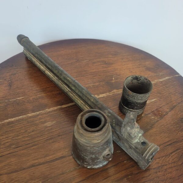 Rare Antique Mughal Brass Qalamdan – Pen Case & Inkwell - Image 4
