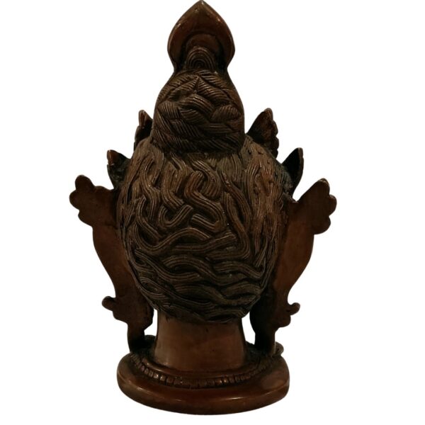 Elegant Bronze Tara Devi Head – Exquisite Spiritual Sculpture - Image 3