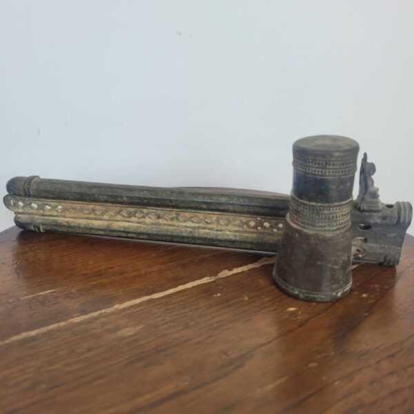 Rare Antique Mughal Brass Qalamdan – Pen Case & Inkwell - Image 3