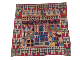 Antique Kundari patchwork wall hanging