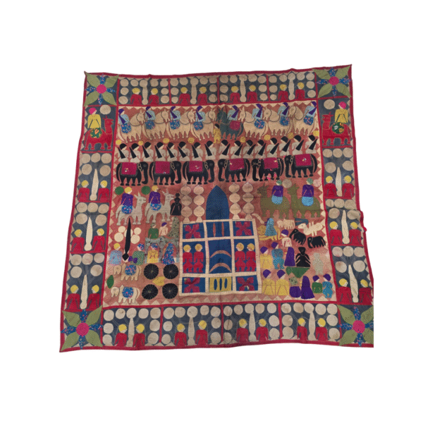 Antique Kundari patchwork wall hanging