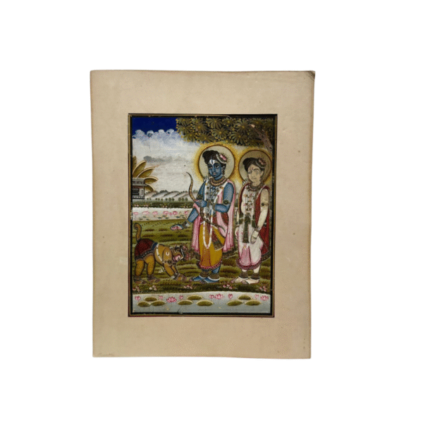 Antique Ram Laxman Hanuman Miniature Painting