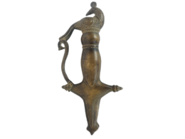 Antique Solid Brass Sword Hilt from Deccan Region – 8"