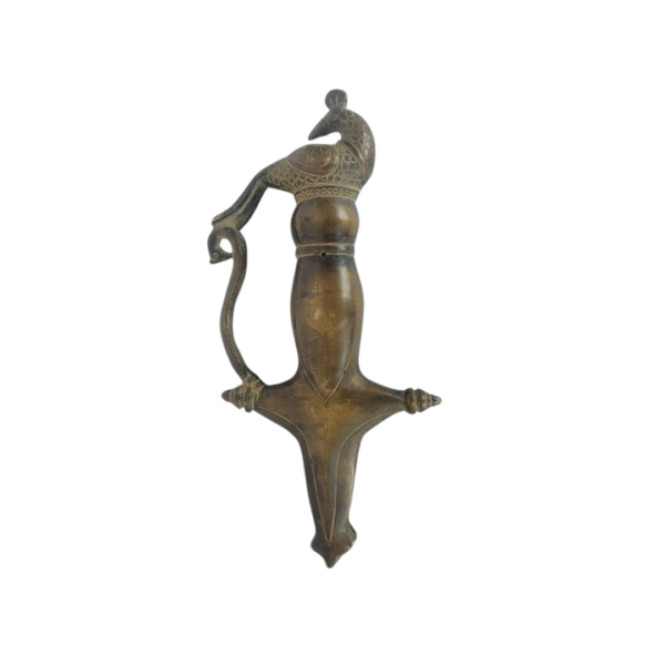 Antique Solid Brass Sword Hilt from Deccan Region – 8"