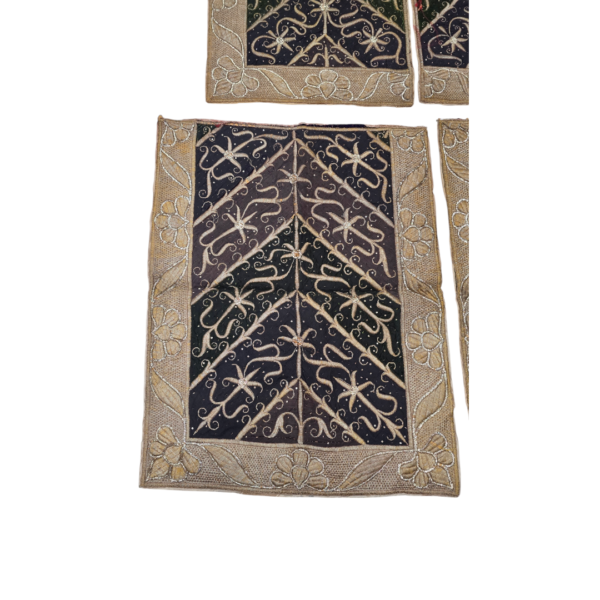 Antique real zari Kinkhab fabric for reusing in decor - Image 2