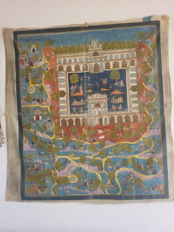 Palitana Pat Pichwai – Jain Devotional Cloth Painting from Gujarat - Image 9