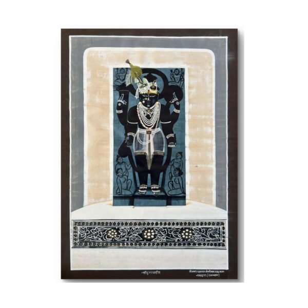 Early 20th Century Shreenathji Painting by Pannalal Motilal & Sons – 18x13 Inch