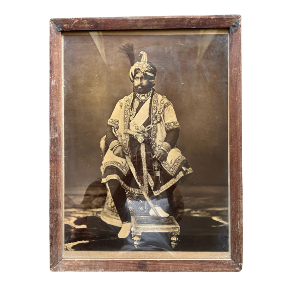 Vintage Maharaja Portrait – Antique Photograph (20x27 inches)