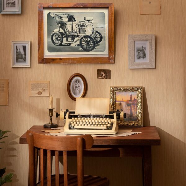 Vintage Framed Photo of Early Automobile – 21x16.5 Inches - Image 3
