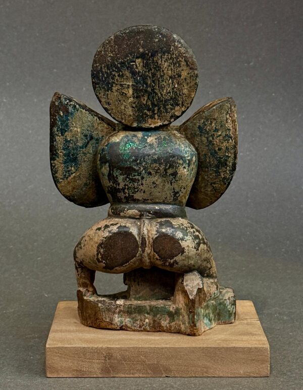 Antique wooden Garuda Figure Polychromed. Mounted on a wooden Base. - Image 3