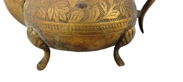 Vintage Handcrafted Brass Teapot with Intricate Engravings | 750g | 20x13x19 cm - Image 4