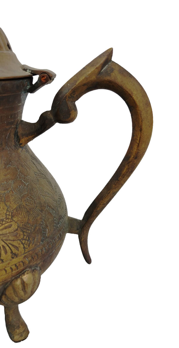 Vintage Handcrafted Brass Teapot with Intricate Engravings | 750g | 20x13x19 cm - Image 5