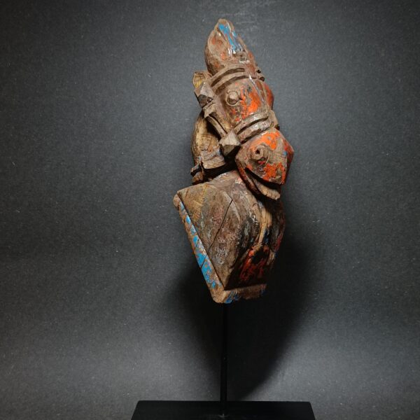 Antique Wooden Horse Head | Hand-Carved Heritage Artifact - Image 4