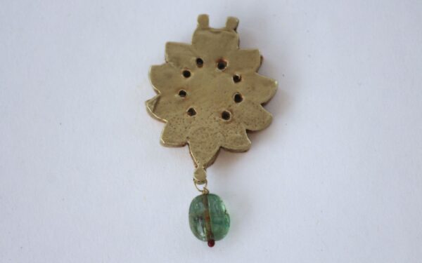 Vintage Pendant with Precious Stones and Emerald Drop - Image 3