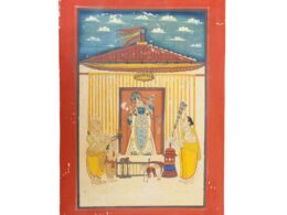 Vintage Shreenathji Miniature Painting | Hand-Painted with Natural Stone Colors | 15.4 x 10.8 inches