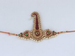 Old Sarpech With Uncut Diamonds, Rubies and Emeralds with Beautiful Enamel at the back