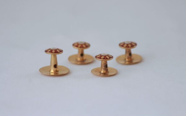 Gold Kurta Buttons With enamel