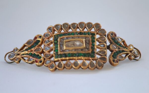 Old Multipurpose Armband or Chokar With Uncut Diamonds - Image 5