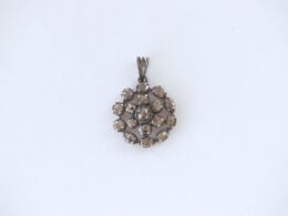 Silver Pendant with Rose Cut Diamonds