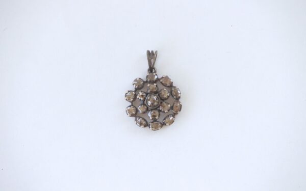 Silver Pendant with Rose Cut Diamonds