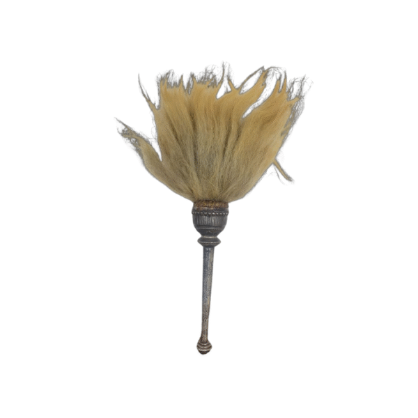 Antique Priest’s Fly Whisk (Chavar/Chanwar) with Silver Handle & Yalk Hair