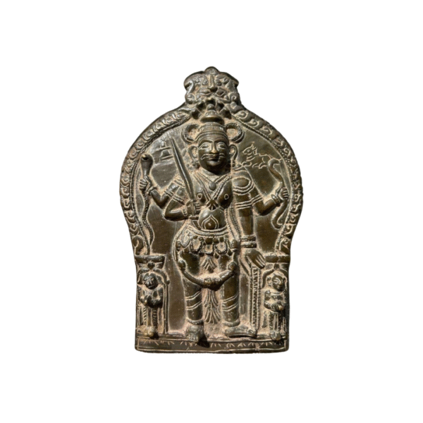 Antique Brass Veerbhadra Plaque – A Rare Collectible