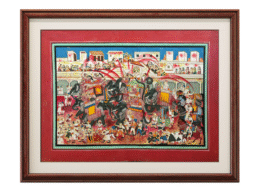Vintage Holi Festival Painting – Mewar, Rajasthan (28x22 Inches)