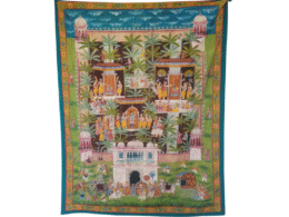 Vintage Nathdwara Pichwai Painting on Cloth – 64" x 49"