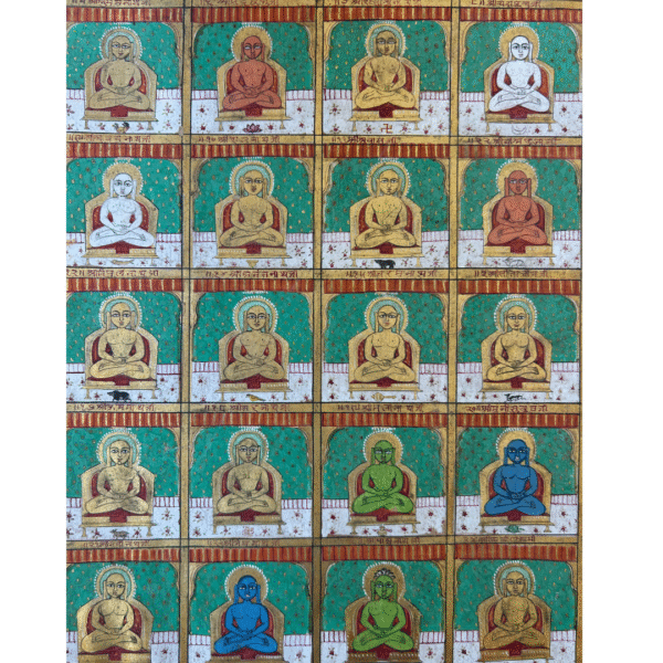 Jain Pacchisi Painting (25 Tirthankaras) - Extremley Rare - Image 5