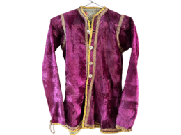 Antique Royal Velvet Coat with Real Silver Zari Work - Royal Textile