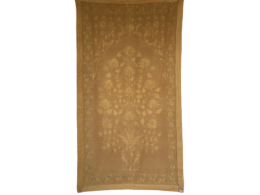 Vintage Mughal-Inspired Hand-Embroidered Floral Textile Panel (c. 1950s–70s)