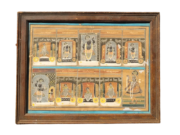 Antique Nathdwara Miniature Painting Depicting Multiple Forms of Shreenathji (Framed, 13.5 × 10.5 in)